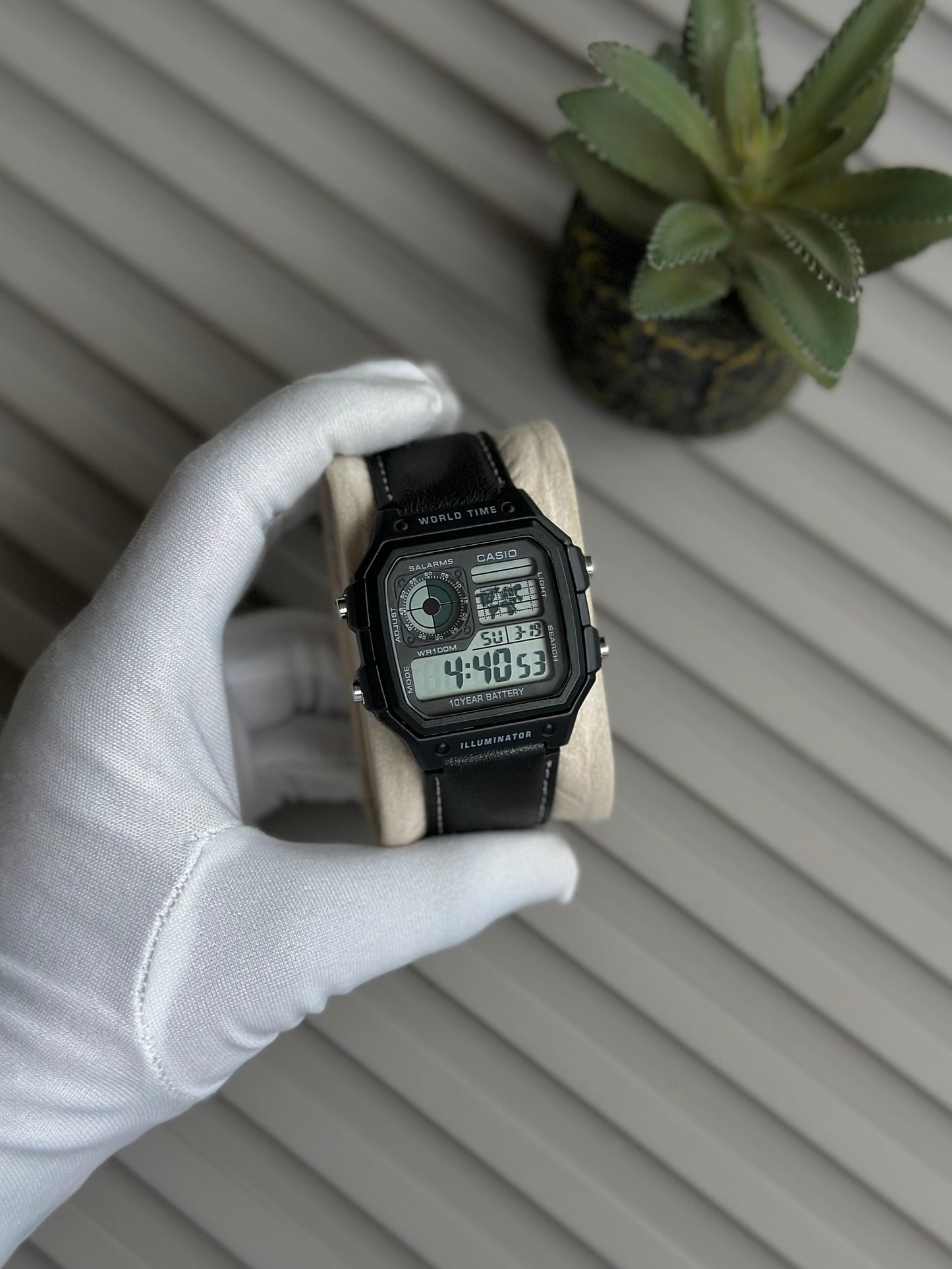 CASIO ILLUMINATOR LEATHER STRAP