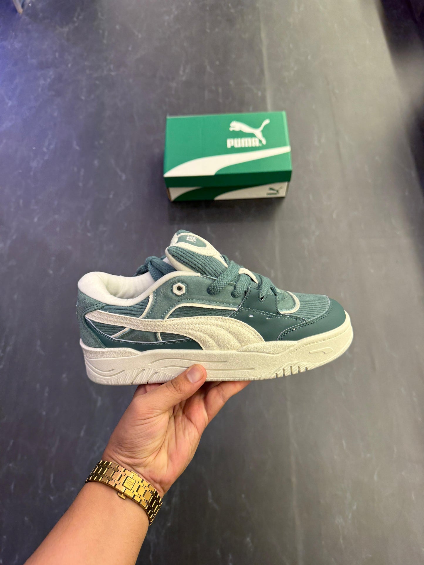 PUMA 180 SUEDE GREY GREEN