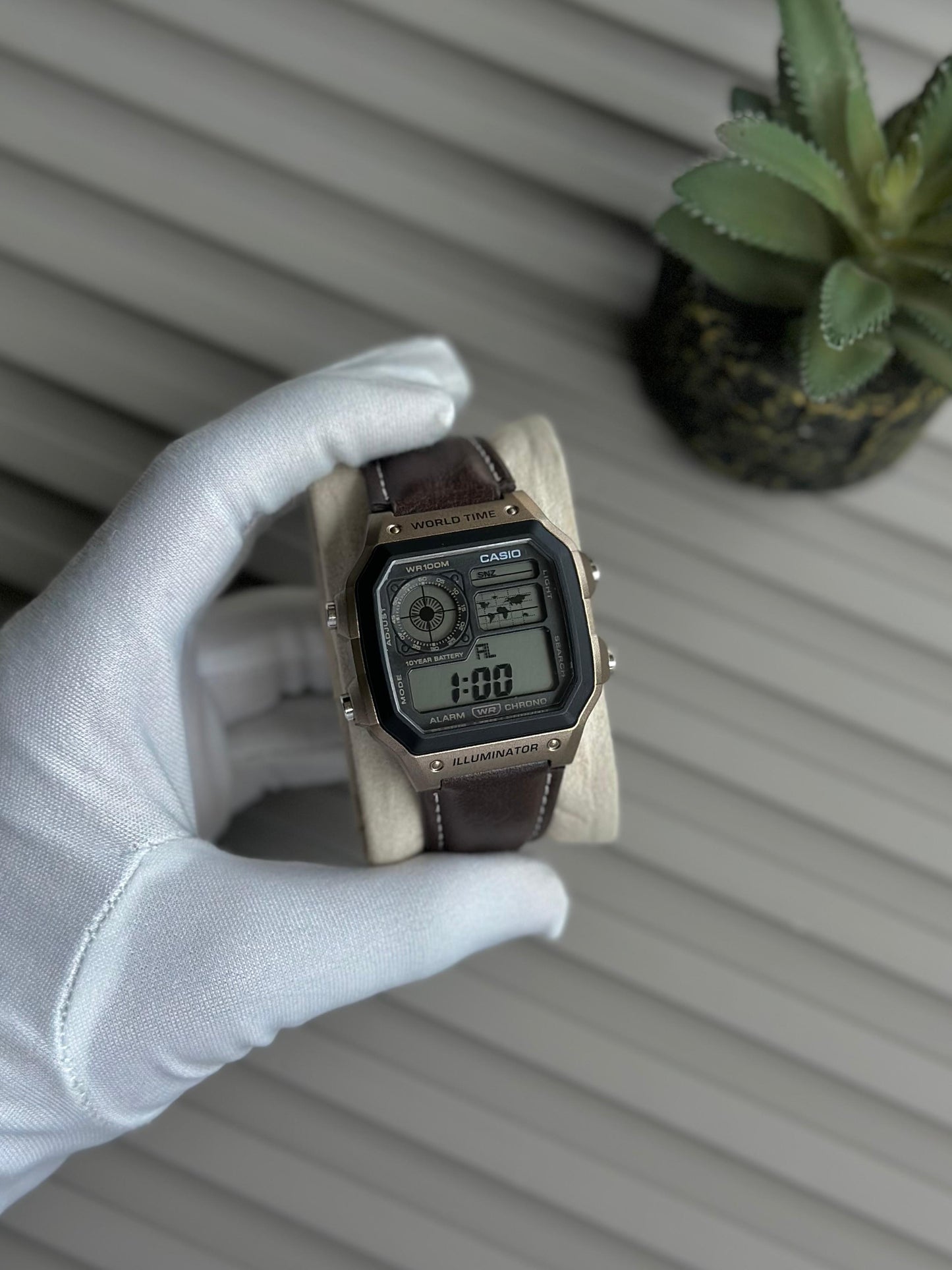 CASIO ILLUMINATOR LEATHER STRAP