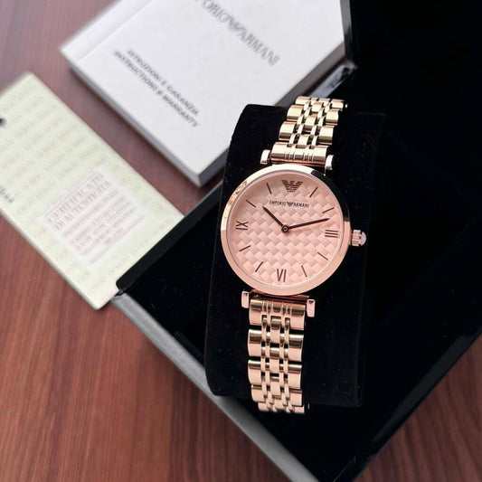 EMPORIO ARMANI TEXTURED ROSE GOLD