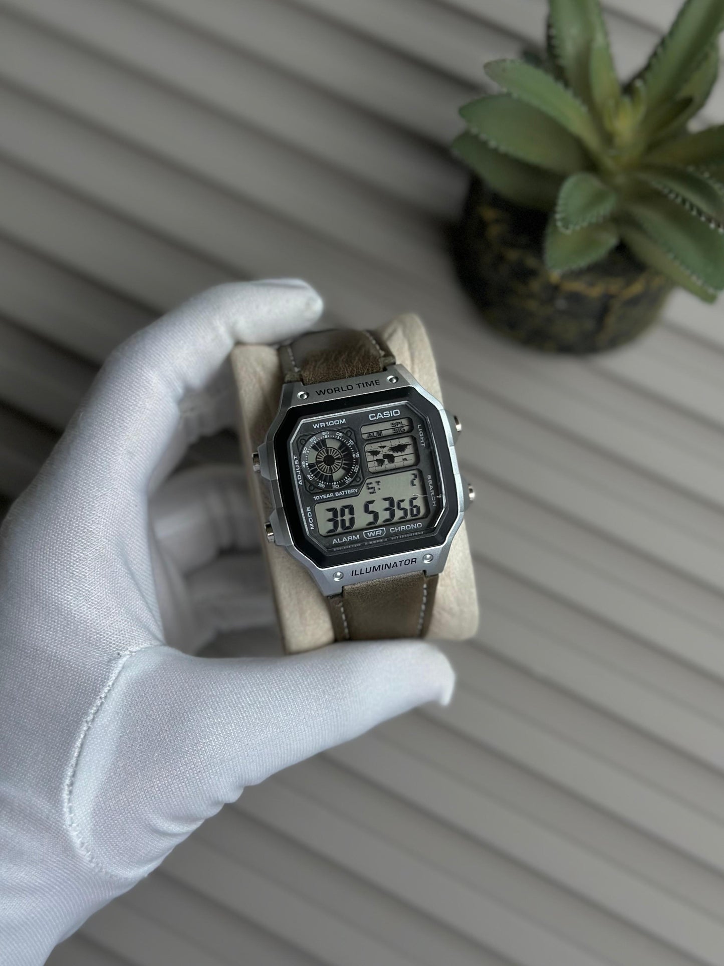 CASIO ILLUMINATOR LEATHER STRAP