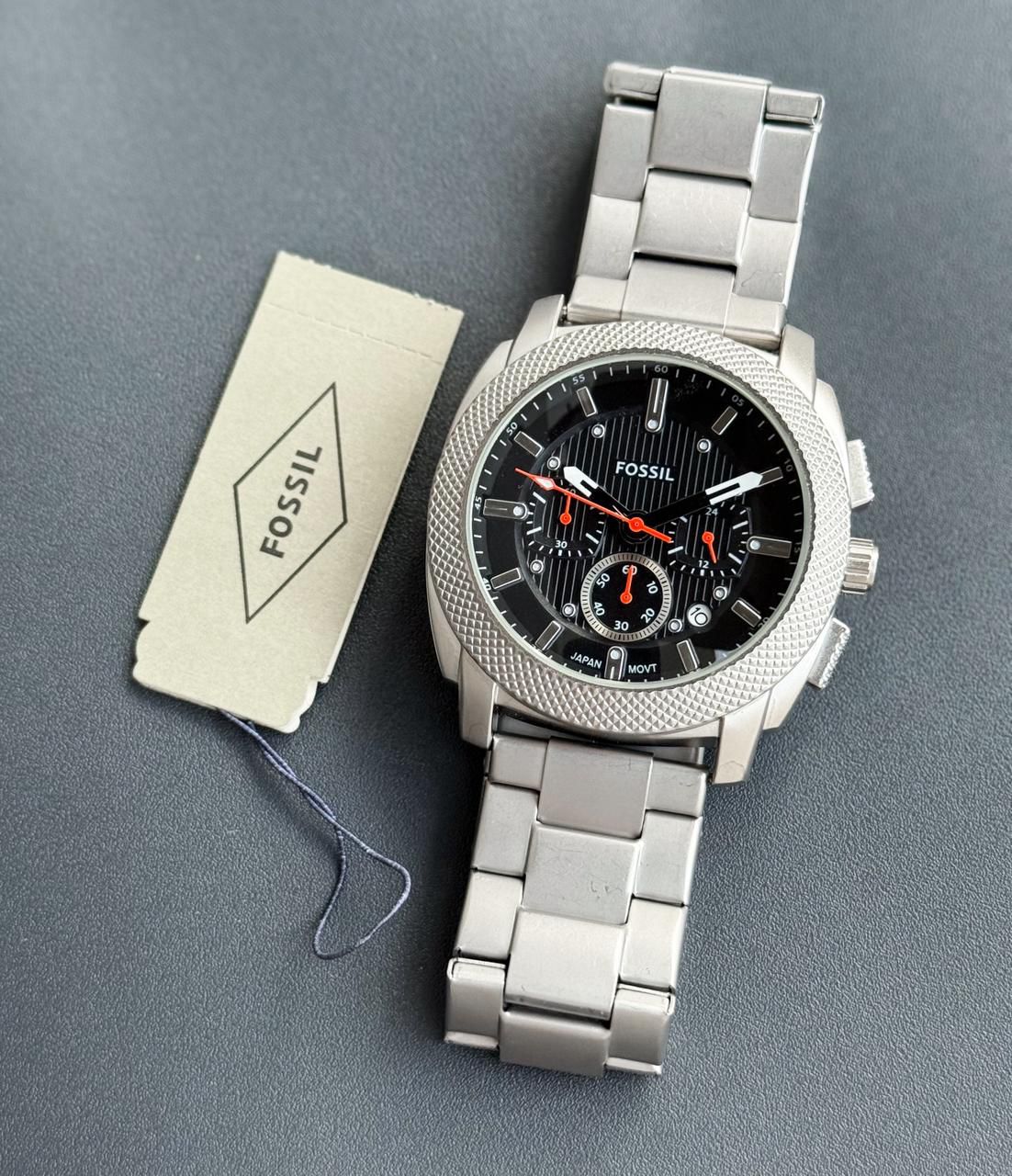 FOSSIL MEN BLACK DIAL ROUND ANALOG WATCH - FS6095